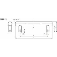 鍋屋バイテック会社 チューブラ取っ手 UECMS・UECFS UECFSー30ー200ーM6ーKーP 1個（直送品）