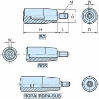 イマオコーポレーション 回転グリップ RG・RGS・RGPA RGPA40 1セット(4個)（直送品）
