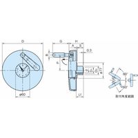 イマオコーポレーション エンプラディスクダイアルハンドル車 PDHF PDHF160Rー1/10 1個（直送品）