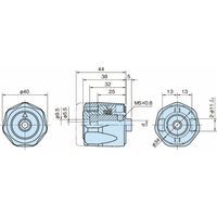 イマオコーポレーション ワンタッチロックノブ OTLK OTLK4010ーBK 1個（直送品）