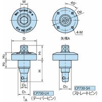 イマオコーポレーション フロックスロケーター|ワンタッチフレックスロケーター 六角タイプ(ピン) CP730 CP730ー1246SH 1個（直送品）