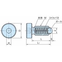 イマオコーポレーション プランジャー|ボールプランジャー(キャップタイプ) BSTCA BSTCA4 1セット(5個)（直送品）