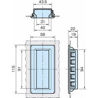 イマオコーポレーション プルハンドル FPHW FPHW115 1セット(4個)（直送品）