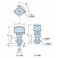 イマオコーポレーション インデックスクランパー(ネジ調整タイプ) QCICーM QCIC07M12ー3P 1個（直送品）
