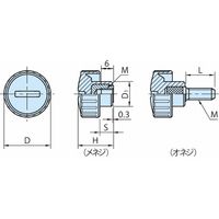 イマオコーポレーション フルートグリルノブ(マイナス溝付) FGKーFS FGK12ーM3ー10ーFS 1セット(9個)（直送品）