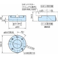 SMARTSHIFT ロボットシステム(手動専用)|ツールホルダー(マニュアル操作) SSRーTHL SSRーTHL2500 1個（直送品）