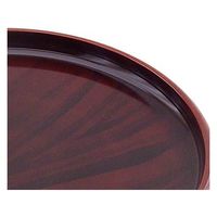 中西工芸 信貴丸盆 NS黒丹杢調 30cm 4962127050510 1セット(1個×2)