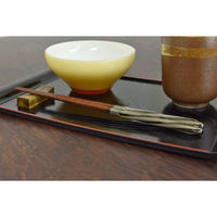 アオバ 天然木 あめ玉ネジリ 黒 23cm (1セット:10個入) 4970112150930 1セット(10個入)（直送品）