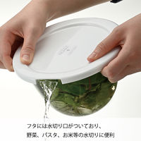 HARIO （ハリオ） レンジ フタ付 耐熱ガラス製 ボウル 3個セット MXPF-4904-W 1個