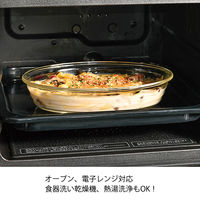 HARIO （ハリオ） 耐熱ガラス製 オーバル皿 1100ml HOV-110-BK 1個