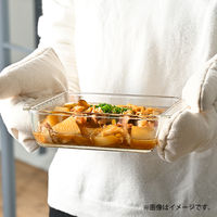 HARIO (ハリオ) 耐熱ガラス製 スクエア皿 1300ml HKOZ-130-BK 1セット(3個)