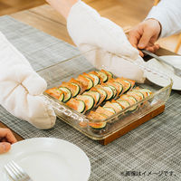 HARIO (ハリオ) 耐熱ガラス製 スクエア皿 2000ml HKOZ-200-BK 1セット(3個)