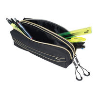 クツワ PUMA(プーマ) ツインファスナーペンケース ブラック PM321BK 1個