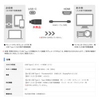 USB Type-C to HDMI 変換アダプター 4K30Hz コンパクトタイプ VV-UCHD-SV Vodaview