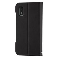 耐衝撃 抗ウイルス 抗菌 Stand Flip for AQUOS wish / wish2 ブラック 手帳型 スタンド機能 SB-A031-SDFB（直送品）