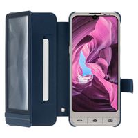 SoftBank SELECTION 抗ウイルス抗菌ルーペ付手帳型ケース for シンプルスマホ6 ネイビー SB-A033-LPFB/NV（直送品）