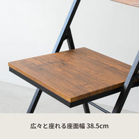 永井興産 ヴィンテージスクエアチェア BR（ブラウン） NK-117BR 1脚（直送品）