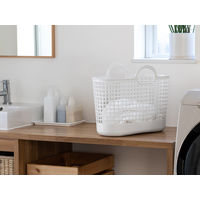 吉川国工業所 タウンバスケット ホワイト LBB-09C 1個