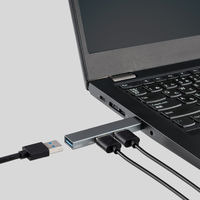 USBハブ USB-A 3ポート USB3.2Gen1 USB2.0 グレー UH-3423GY 1個 ナカバヤシ