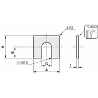 岩田製作所 シム&スペーサ|ベース用シム(1溝) ラミネートタイプ MA5060065050 1セット(5個)（直送品）