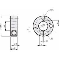 岩田製作所 セットカラー(スリットカラー)|3穴付タイプ SCS1010MP3 1セット(4個)（直送品）