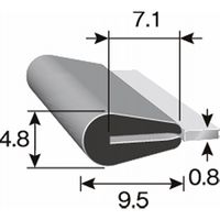 岩田製作所 トリム&シール|ラバーエッジトリム TRE48ーHーL44 1個（直送品）