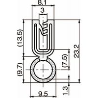 岩田製作所 トリム&シール|トリムシール(EPDM一体成型) TSJシリーズ Aタイプ TSJB240AーL72 1個（直送品）
