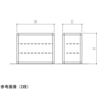 ハヤノ産業 fortish アップケース(鍵付き) マットブラック×ホワイト 900×300×600mm 3段 P90306 B 1台（直送品）