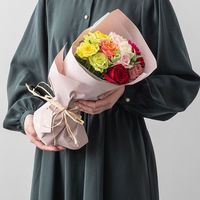 【生花】アデリー ホシファーム　フリルブーケカラフル１２本＆ホシフルーツ　フレンチカップケーキ４個 FMX-46B 1箱（直送品）