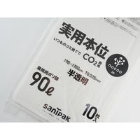 ゴミ袋 実用本位 nocoo in 半透明 高密度 90L 厚さ:0.035mm（100枚:10枚入×10袋）