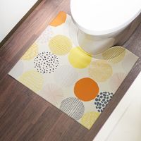 オカトー スキマにピタっ！PVCトイレマット 55×60 ドット 4905016019380 1個