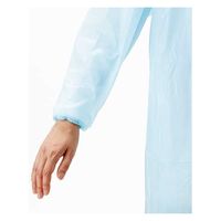 クラフトマン ポリエプロン ゴム袖 ブルー 10枚入 5箱（直送品）