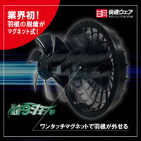 HOOH ファン単体  V1912  メタリックブルー    村上被服  1セット(2個入り)（直送品）