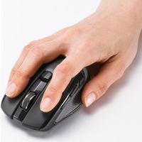 サンワサプライ ワイヤレスマウス 無線 Bluetooth 6ボタン 中型 ブルーLED MA-BBHT616BK 1個（直送品）