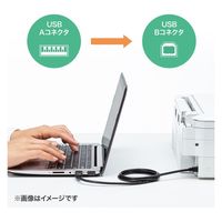 サンワサプライ USB2.0ケーブル(ブラック・2m) KU20-2BKHK2 1本