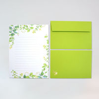 包む レターセット ジェントルグリーン TL0A8 1セット(1冊×5)