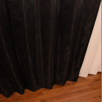 ユニベール フロスト 遮光カーテン 1000×1780mm ブラック 4548654314259  1セット（厚地カーテン2枚）（直送品）