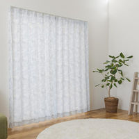 ユニベール IDボイルペイズリー レースカーテン 1000×1980mm ブルー 4548654727165  1セット（レースカーテン2枚）（直送品）