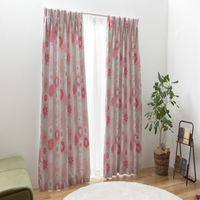 ユニベール カラン 遮光・レースカーテンセット 各2枚 1000×1780mm ピンク 4548654888088 1セット(4枚入)（直送品）