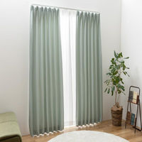 ユニベール リンピオ 遮光カーテン 1000×1350mm ブルー 4548654888415  1セット（厚地カーテン2枚）（直送品）