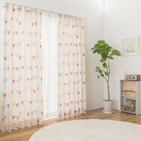 ユニベール フルート 遮光・レースカーテンセット 各2枚 1000×1350mm アイボリー 4548654896564 1セット(4枚入)（直送品）