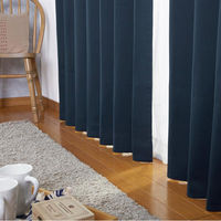 ユニベール エコシンプル 遮光カーテン 1000×1780mm ネイビー 4548654906102  1セット（厚地カーテン2枚）（直送品）