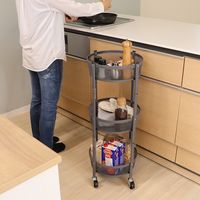 【軒先渡し】ヤマソロ テンツァー(tanzer) 折り畳みワゴン 幅365×奥行365×高さ160/835ｍｍ ブラック 85-251 1台（直送品）