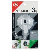 レック ジェル吸盤ツールフックワイド（大） 強力密着 ザラザラ壁対応 耐荷重3kg H00483 1個