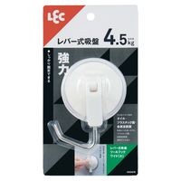 レック レバー式吸盤ツールフックワイド（大） ホワイト 耐荷重4.5kg H00478 1個