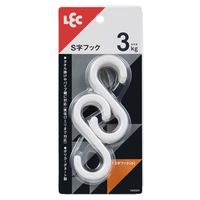 レック S字フック（小） ホワイト 耐荷重3kg H00501 1パック（6個）