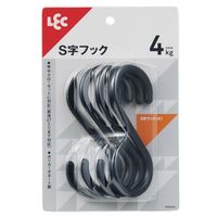レック S字フック（大） ブラック 耐荷重4kg H00502 1セット（20個：4個入×5）