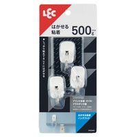 レック はがせる粘着ハングフック スイング式 耐荷重500g H00461 1セット（15個：3個×5）