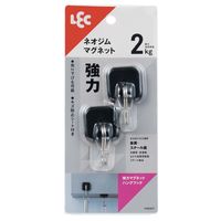 レック 強力マグネットハングフック ブラック スイング式 耐荷重2kg H00417 1セット（10個：2個×5）