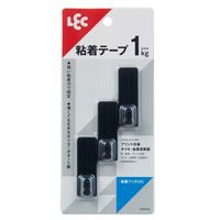 レック 粘着フック（小） ブラック 耐荷重1kg H00431 1セット（15個：3個×5）